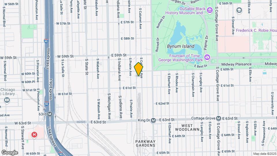 6024 S Calumet Ave, Unit Garden Mapa y Detalles de la Ubicación