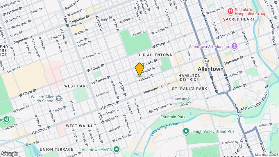 1139 Linden St Map and Location Details