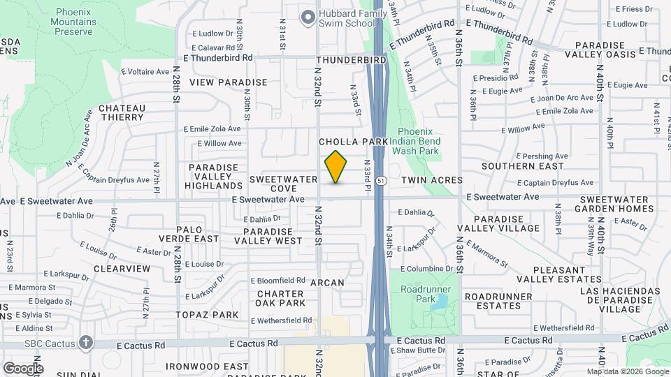 3221 E Captain Dreyfus Ave Mapa y Detalles de la Ubicación