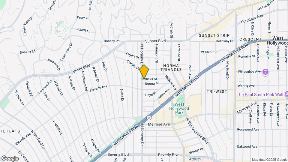 838 N DOHENY Dr, Unit 301 Mapa y Detalles de la Ubicación