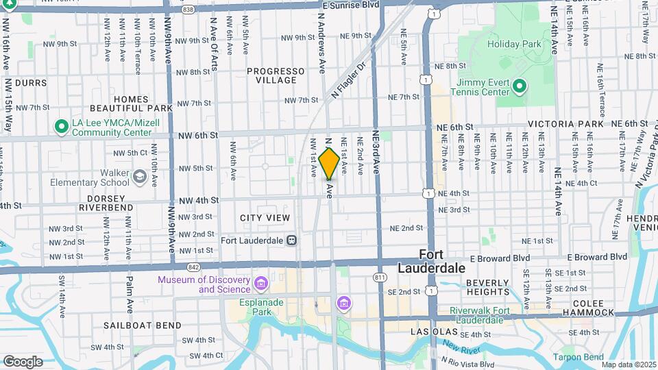 435 N Andrews Ave, Unit 402 Mapa y Detalles de la Ubicación