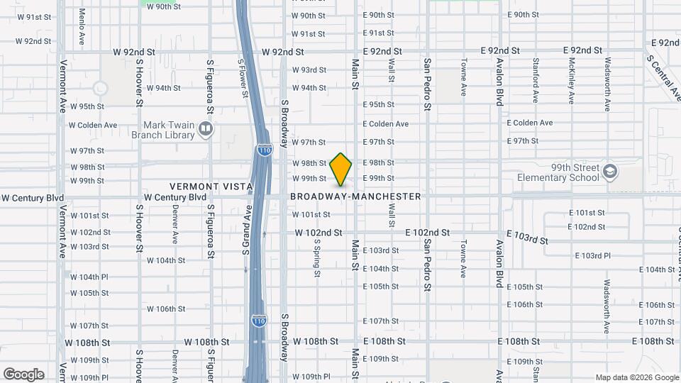 121 W Century Blvd Map and Location Details