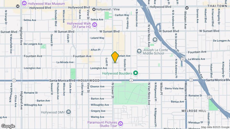 1212 N Gower St Mapa y Detalles de la Ubicación