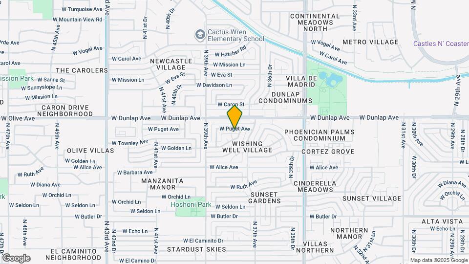 3735 W Puget Ave Mapa y Detalles de la Ubicación