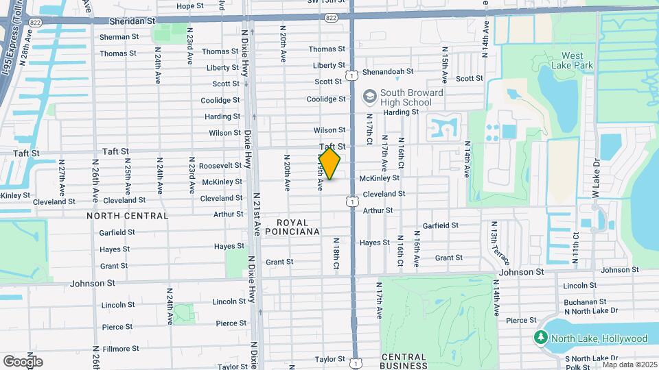1838 McKinley St Map and Location Details