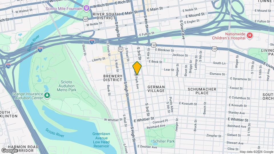 654 City Park Ave Map and Location Details