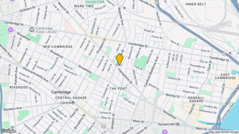 109 Hampshire St, Unit 2B Mapa y Detalles de la Ubicación