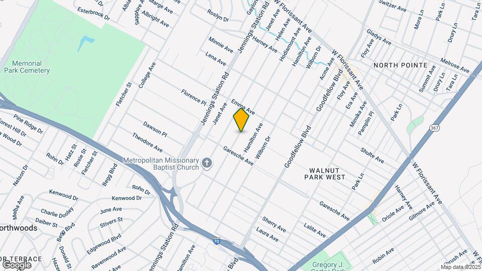 5430 Hodiamont Ave Map and Location Details