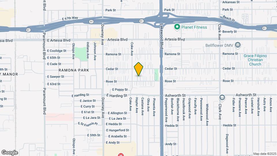 8721 Rose St Mapa y Detalles de la Ubicación