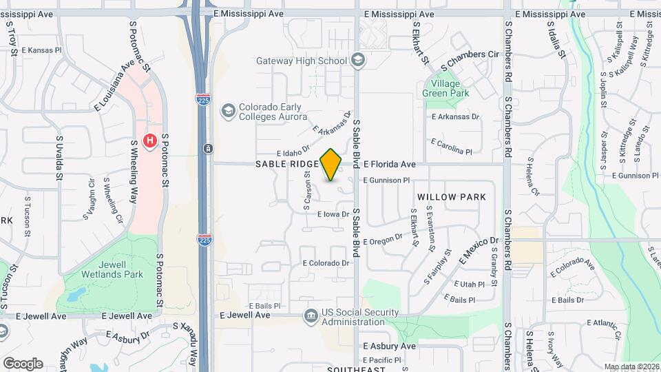 14346 E Florida Ave Map and Location Details