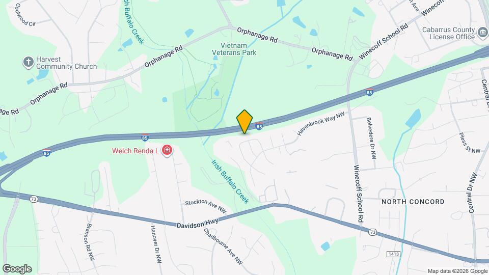 1506 Kindred Cir NW Map and Location Details