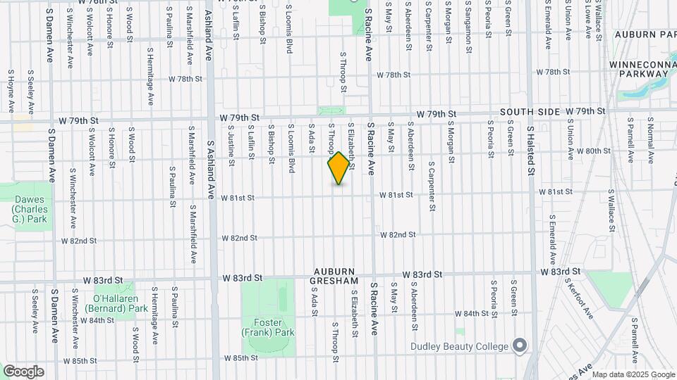 8053 S Throop St Map and Location Details