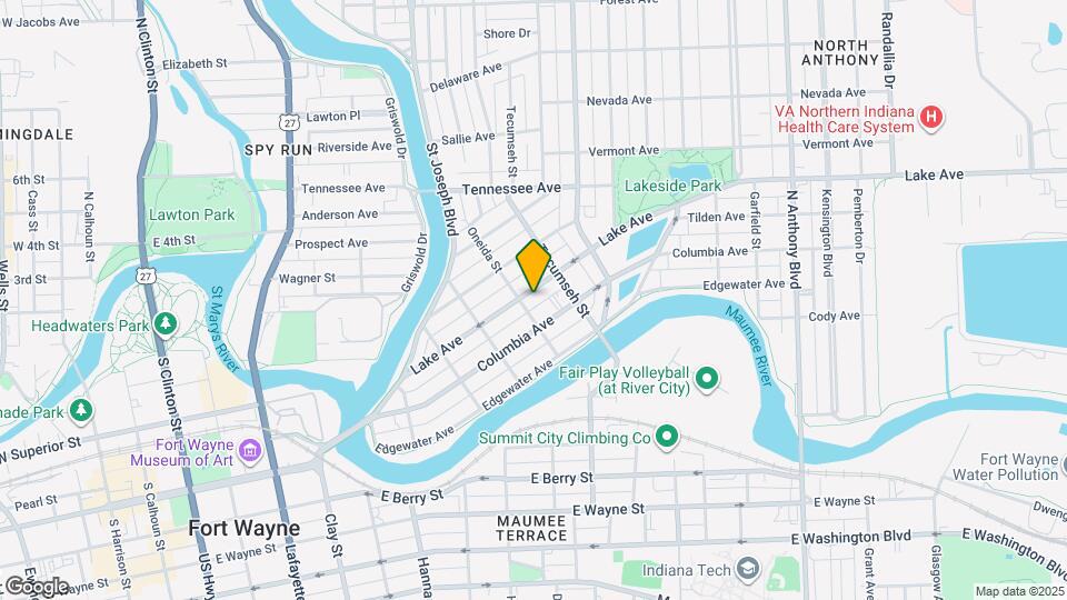 1112 Lake Ave Map and Location Details