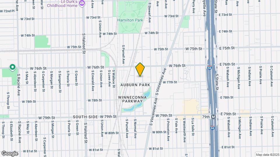 7642 S Eggleston Ave Map and Location Details