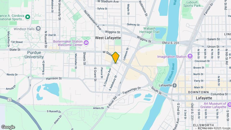 VERVE West Lafayette Mapa y Detalles de la Ubicación