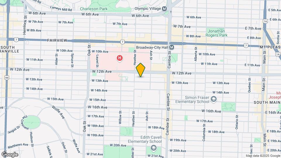 663 W 13th Ave Map and Location Details
