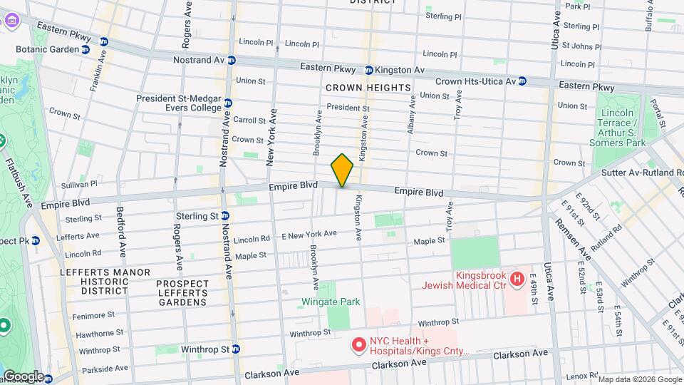558 Empire Blvd Map and Location Details