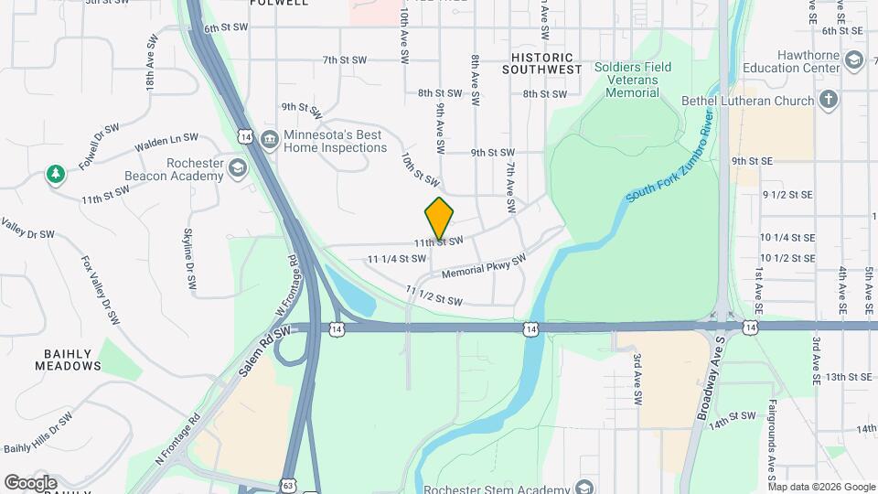 836 11th St SW, Unit #2 Map and Location Details