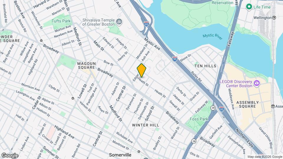 95 Heath St, Unit 1B Map and Location Details