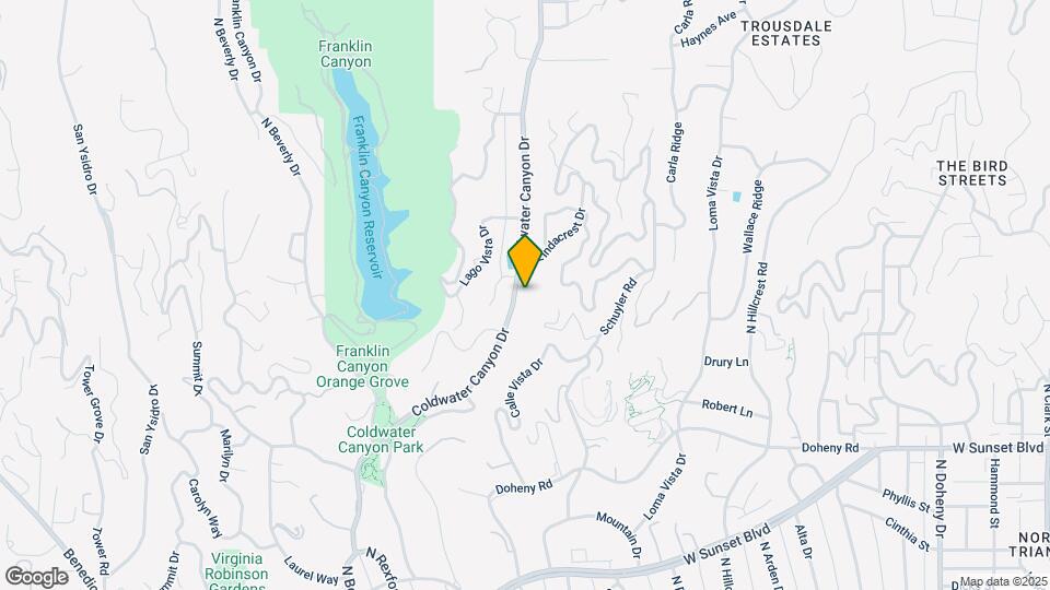 1174 Coldwater Canyon Dr Map and Location Details