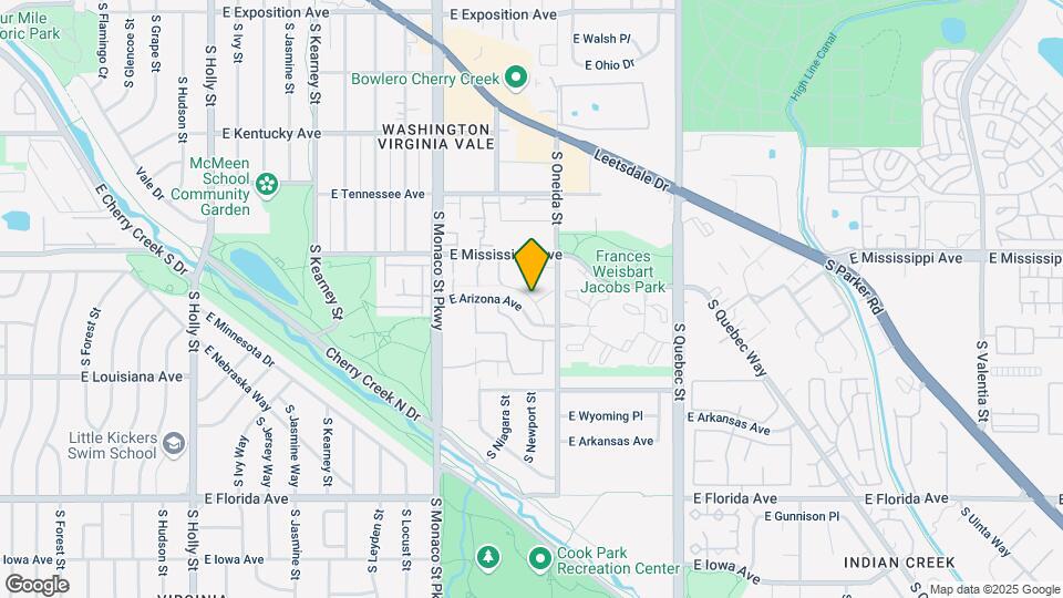 6885 E Arizona Ave Map and Location Details