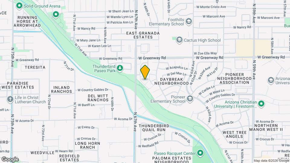 6652 W Caribe Ln Map and Location Details