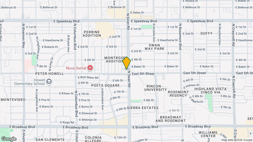 605 N Swan Rd Map and Location Details