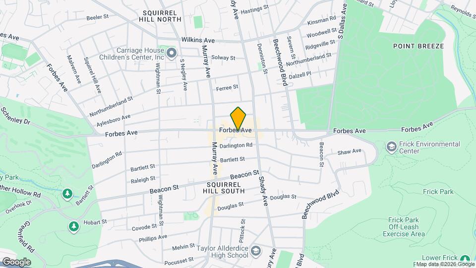 5854 Forbes Ave Mapa y Detalles de la Ubicación