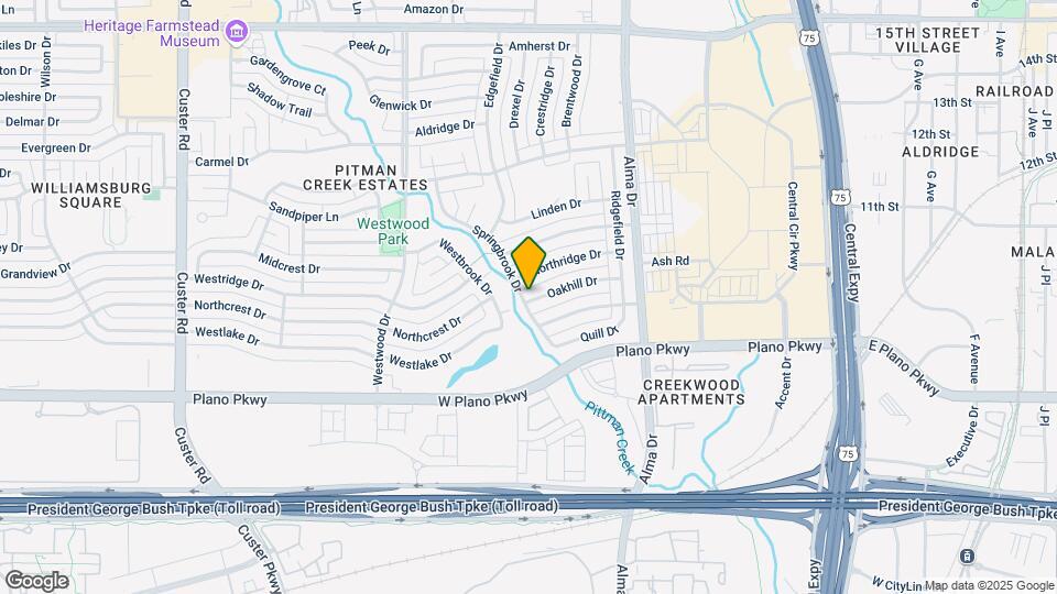 1425 Oakhill Dr Map and Location Details