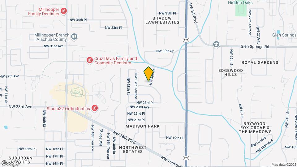 3626 NW 25th Ave Map and Location Details