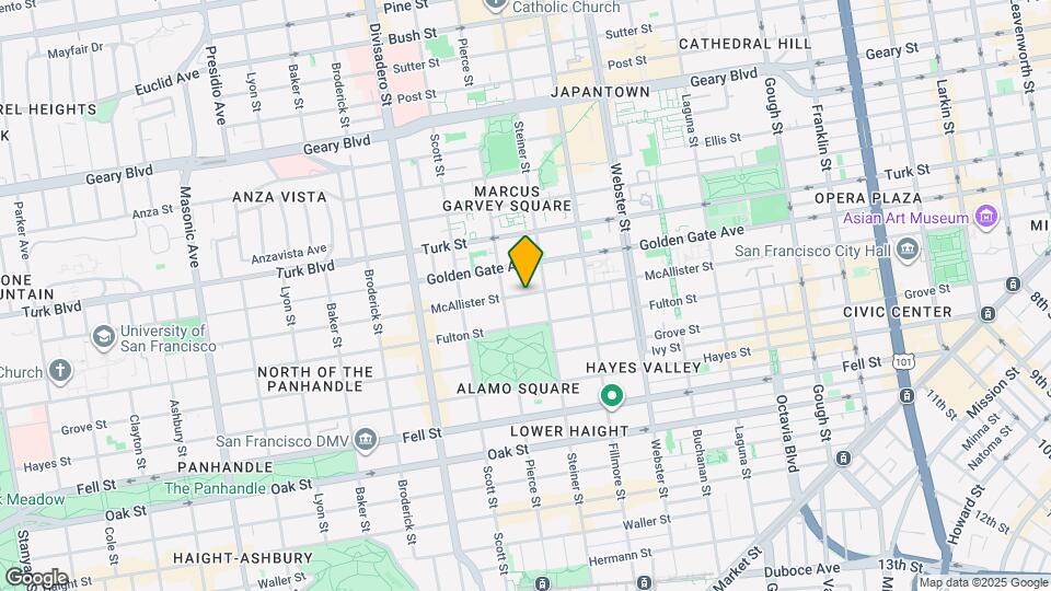 1347 McAllister St Map and Location Details