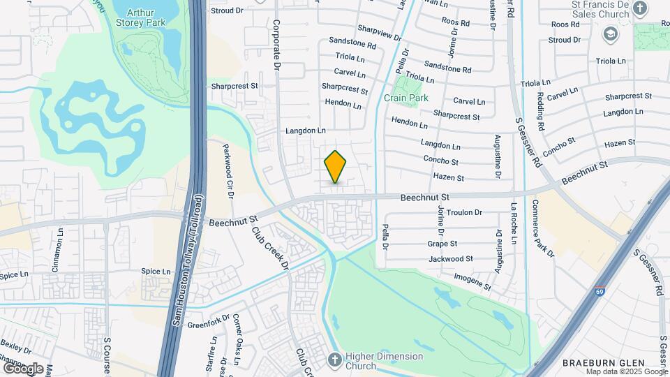 9250 Beechnut St Map and Location Details