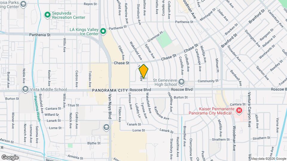 14243 Community St Mapa y Detalles de la Ubicación