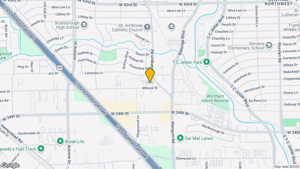 4866 Milwee St Map and Location Details