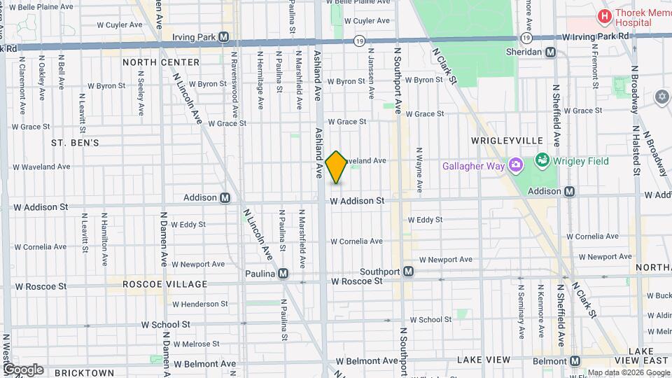 3616 N Bosworth Ave, Unit 1R Map and Location Details