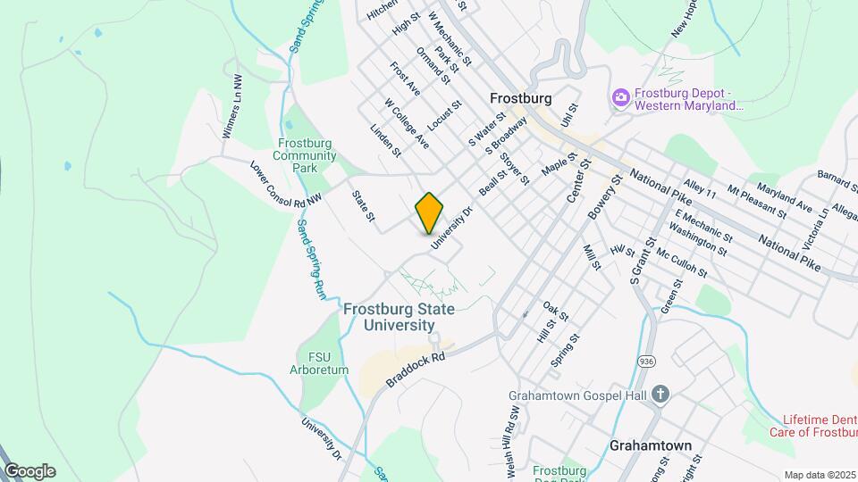 RentFrostburg Apartments - 201 University Dr Mapa y Detalles de la Ubicación