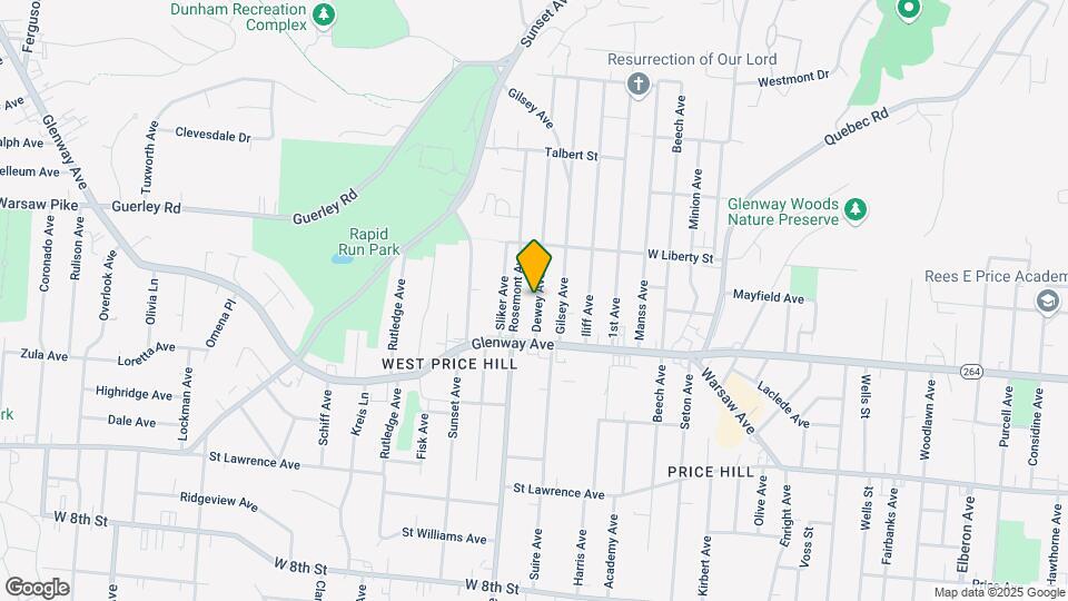1233 Dewey Ave Map and Location Details