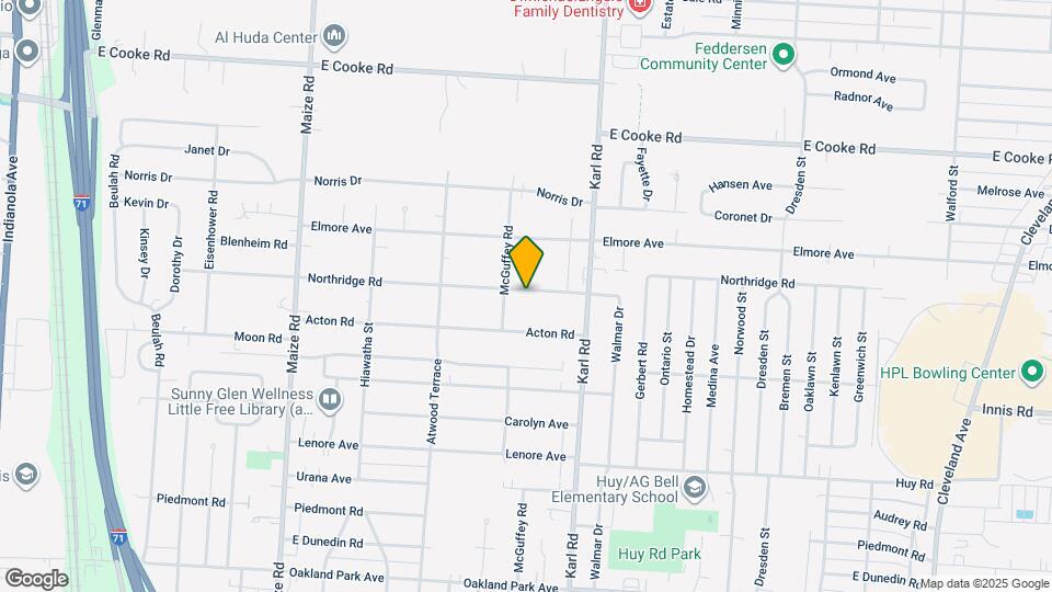 1319 Northridge Rd Map and Location Details