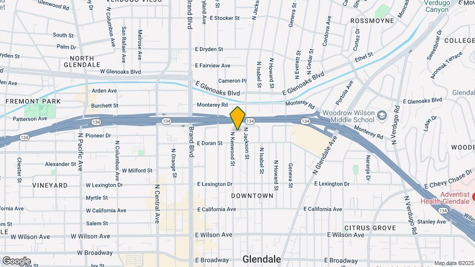 616 N Kenwood St Mapa y Detalles de la Ubicación