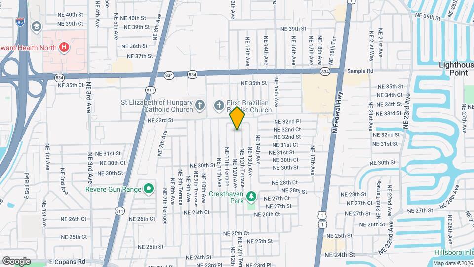 3140 NE 12th Ave Map and Location Details