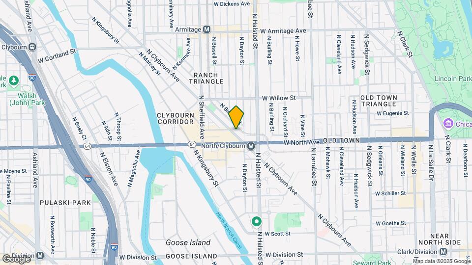 1625 N Clybourn Ave, Unit 2 Map and Location Details
