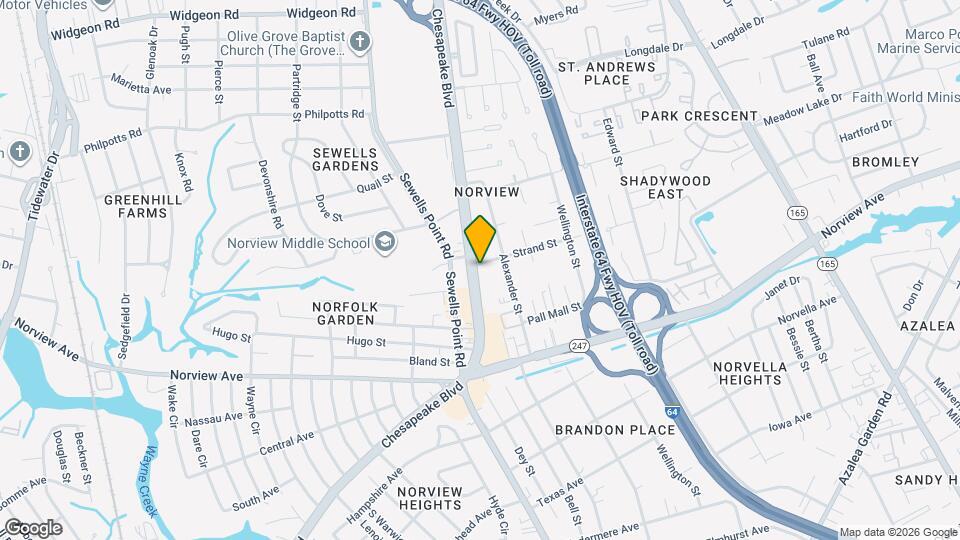 6246 Chesapeake Blvd Mapa y Detalles de la Ubicación