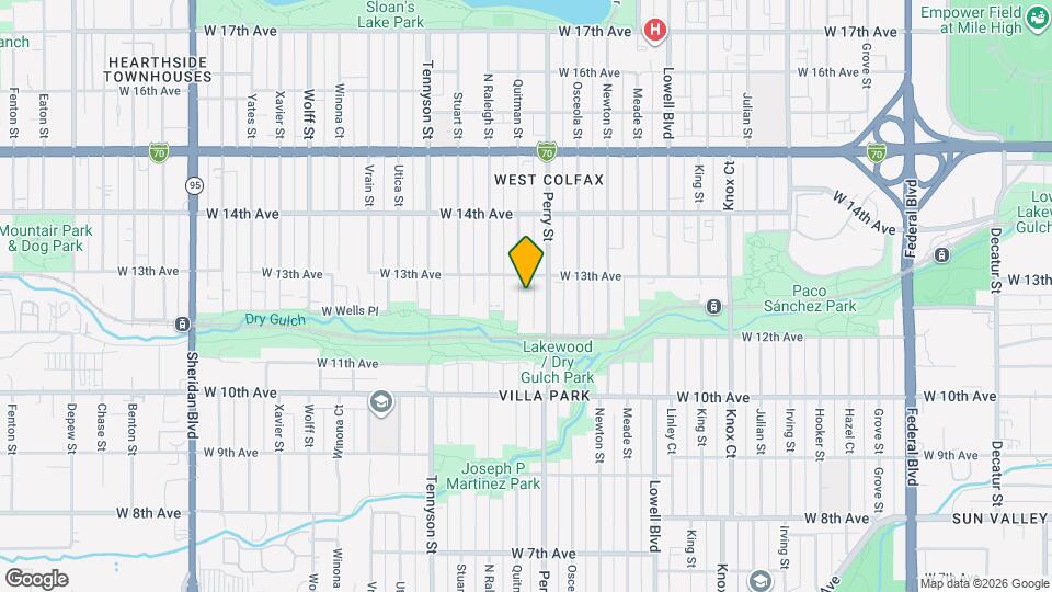 1268 Quitman St Map and Location Details