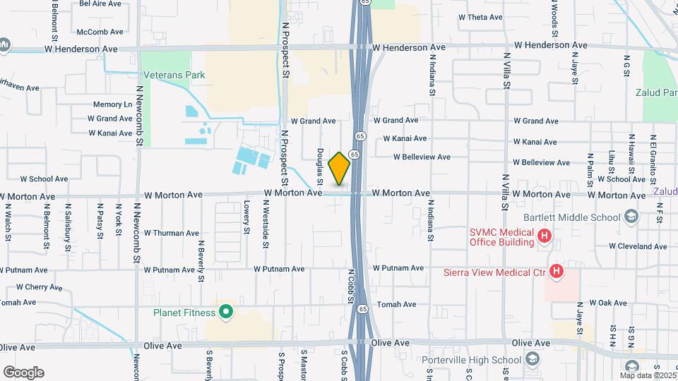 1046 W Morton Ave, Porterville CA 93257 Map and Location Details