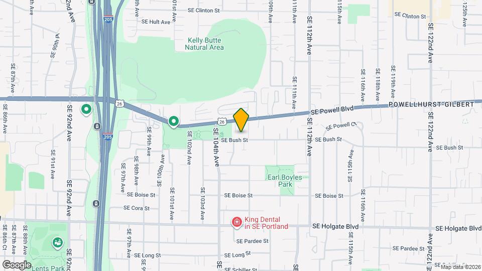 10605 SE Bush St Map and Location Details