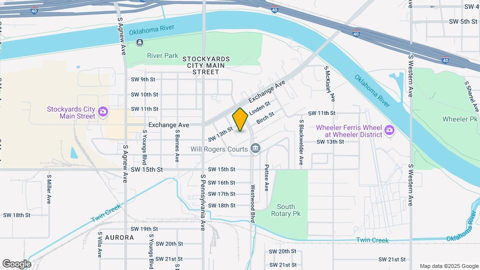 1416 S Daugherty Ave Map and Location Details