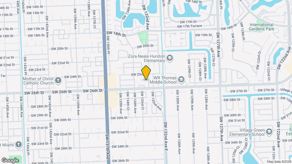 13220 SW 25th St Map and Location Details