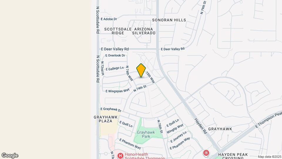 7449 E Whistling Wind Way Map and Location Details