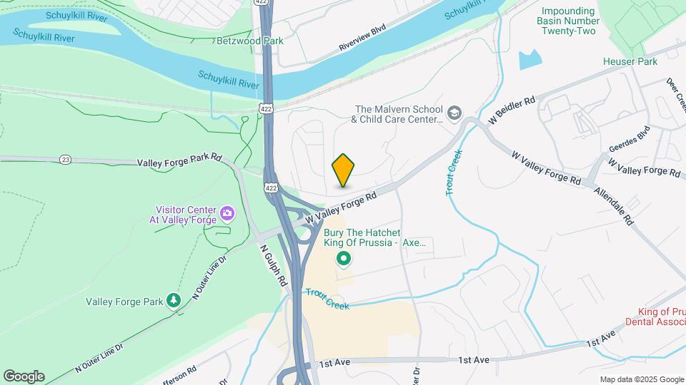 1022 Old Valley Forge Rd Map and Location Details