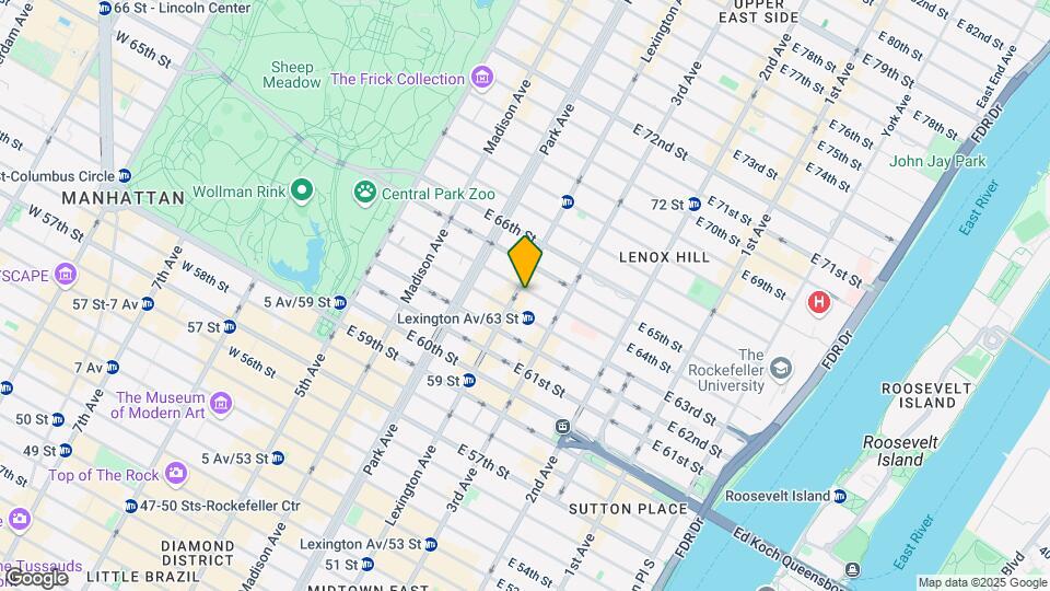 160 East 64th Street Map and Location Details